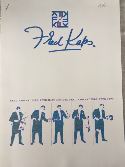 Fred Kaps Lecture - Fred Kaps