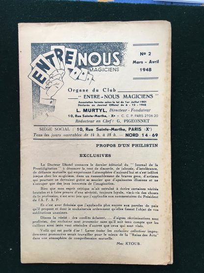 Entre nous magiciens n°02 - 1948 mars / avril
