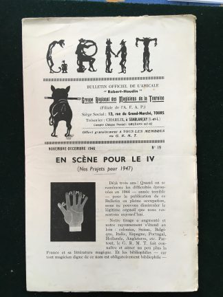G.R.M.T. n°19 - novembre / décembre 1946 - En scène pour le IV