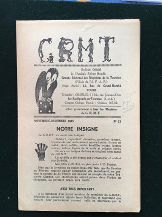 G.R.M.T. n°13 - novembre / décembre 1945 - Notre insigne