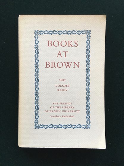 Books at brown - 1987 volume XXXIV
