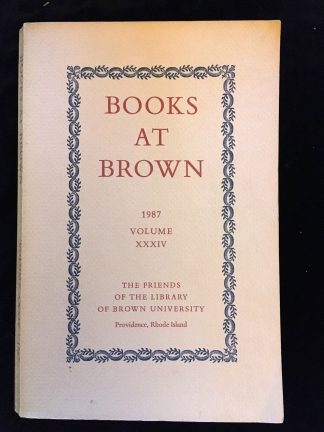 Books at brown - 1987 - Volume XXXIV