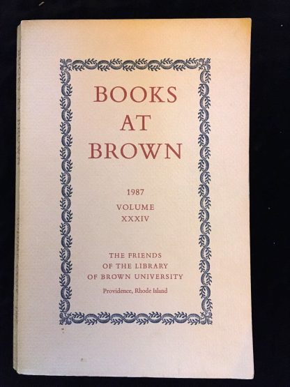 Books at brown - 1987 - Volume XXXIV