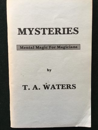 Mysteries - Mental magic for magicians
