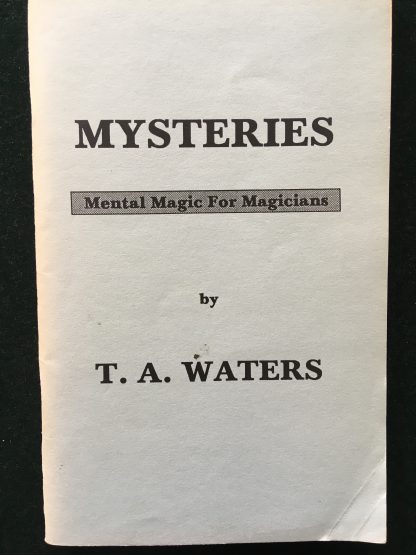 Mysteries - Mental magic for magicians