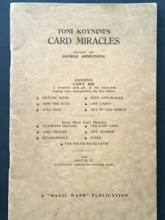 Tony Koynini's Card Miracles