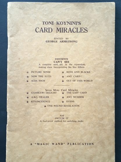 Tony Koynini's Card Miracles